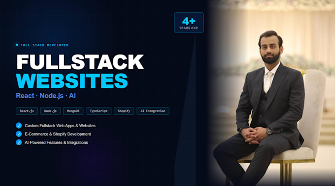 create fullstack websites and apps with react, nodejs and ai