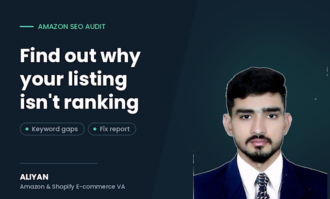 do an amazon listing audit with keyword gap analysis and a fix report