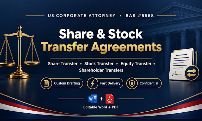 draft a legally binding share transfer agreement