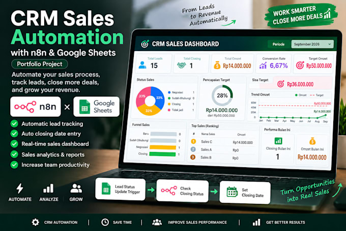 build n8n google sheets CRM automation workflows