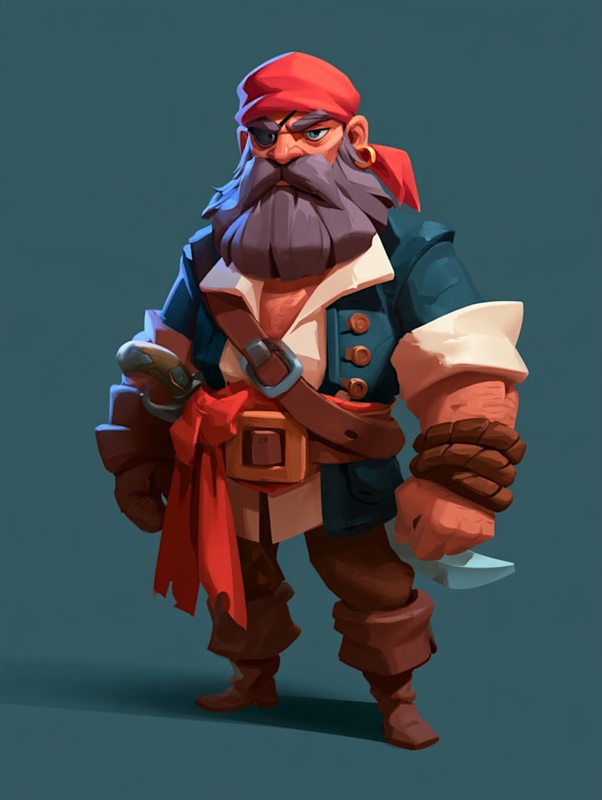 make 2d game character illustration
