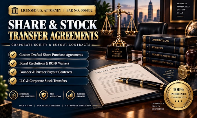 prepare shareholder share transfer documents and board resolutions