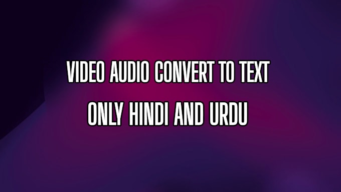 urdu hindi audio to text typing service