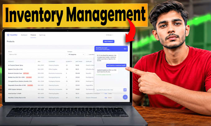 build an inventory management system with an ai agent