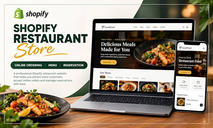 build shopify restaurant store with online ordering menu reservation system