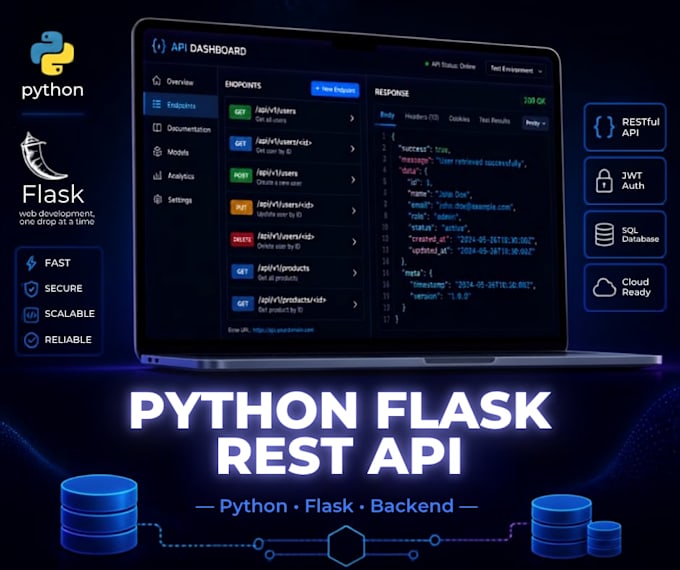 build a python flask rest API and backend