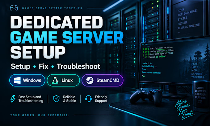 set up fix and troubleshoot dedicated game servers