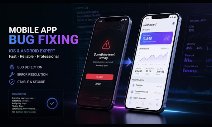 fix bugs and add features to your ios or android app