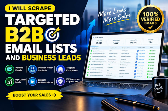 scrape targeted b2b email lists and business leads