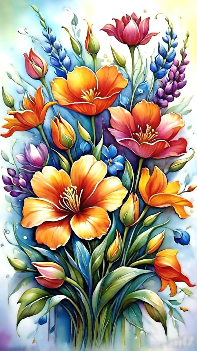 create beautiful botanical illustrations of flowers art