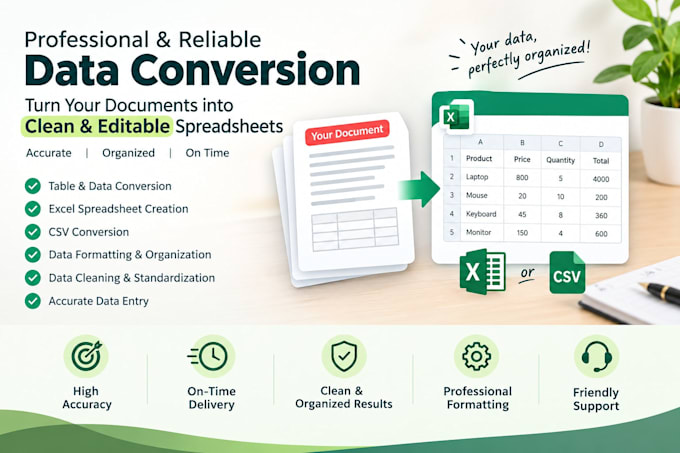 convert PDF to excel or CSV with accurate formatting