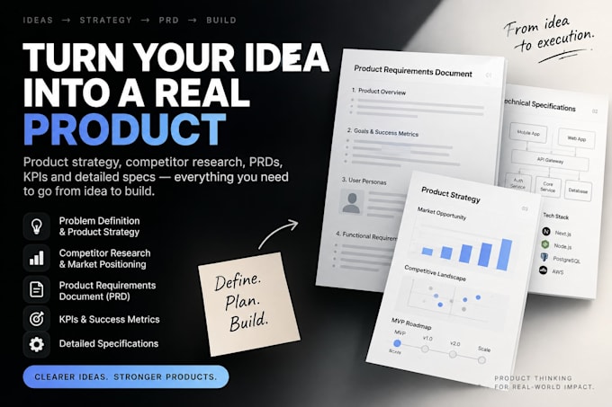 turn your app idea into a product roadmap, prd and technical plan