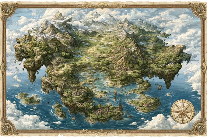 create a beautiful campus map illustration