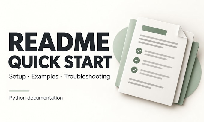 write a clear readme and quick start for your python project