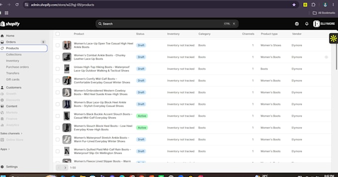 shopify operations catalog management and ecommerce support
