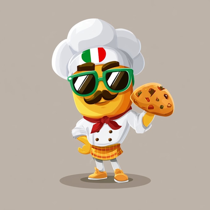 design deli restaurant brand mascot logo with express