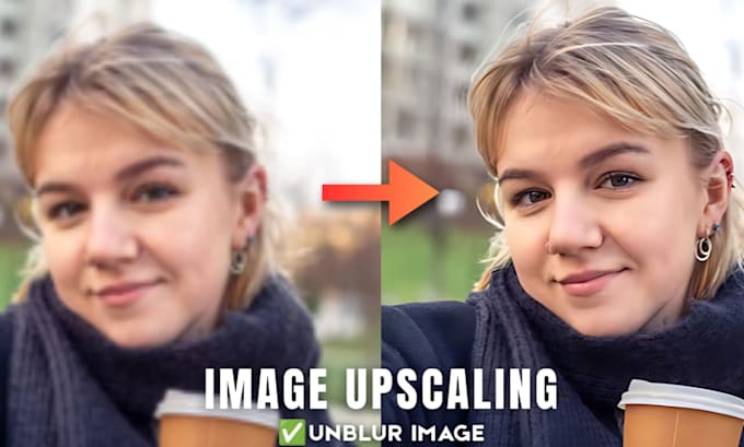 upscale your blurry low resolution image to high quality unblurry image