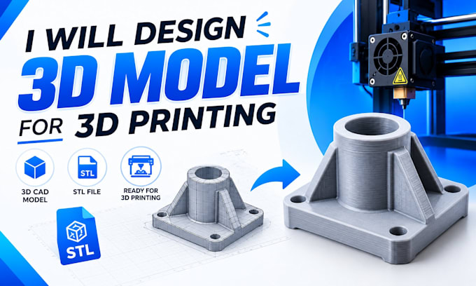 design 3d cad model stl file for 3d printing and rapid prototyping