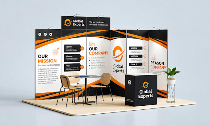 design trade show booth, backdrop for your exhibition