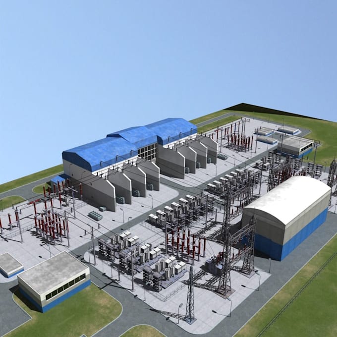 do 3d high voltage electrical substation design, modeling and visualization
