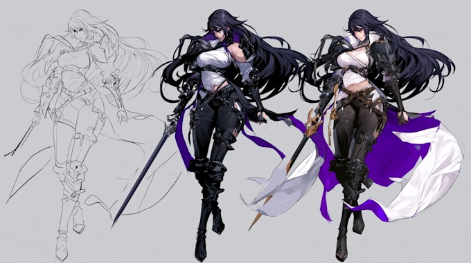 design unique anime cartoon characters for you