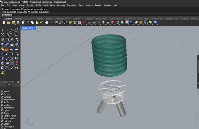 create 3d models in rhino and prepare gcode for snapmaker