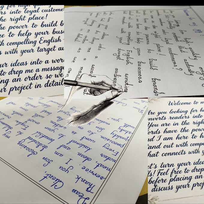 do professional handwriting, cursive writing