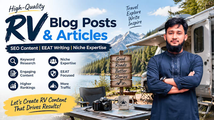 write SEO rv blog posts and articles with eeat content