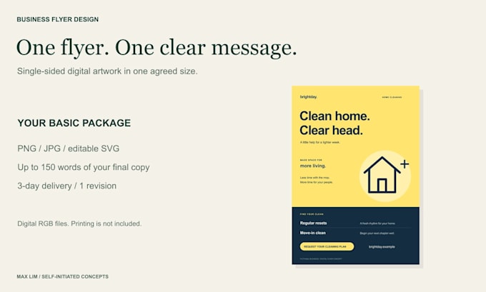 design a clear digital business flyer or event poster