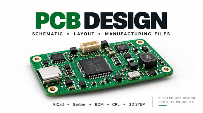design pcb layout, schematic and embedded hardware in kicad