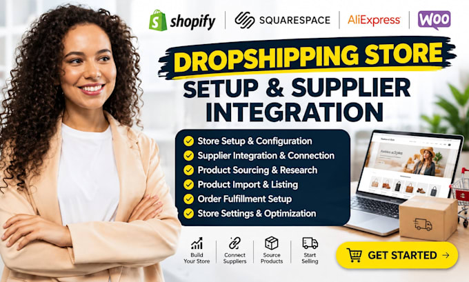 setup squarespace dropshipping store supplier integration ecommerce product