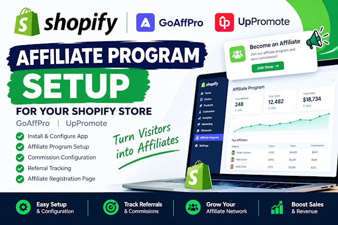 setup my account on affiliate program with goaffpro,