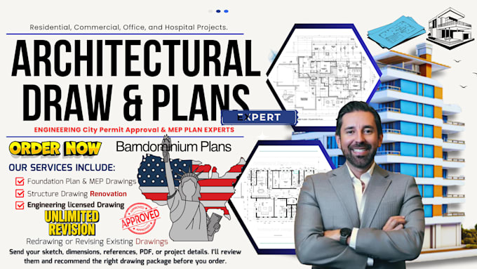 draw floor plans and mep architectural drawings barndominium, pole barns plan