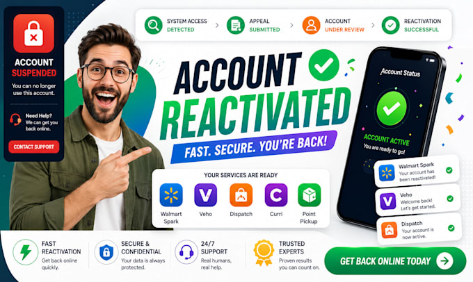 uber reactivation, spark reactivation, uber eats reactivation, uber driver