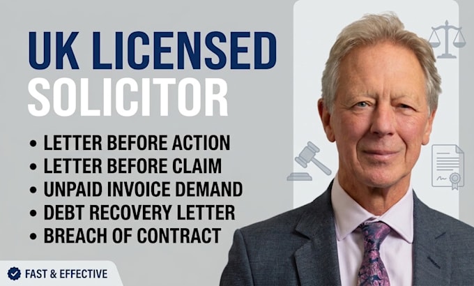 draft a professional UK letter before action or letter before claim