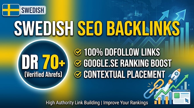 do high da, DR 70 plus dofollow swedish backlinks