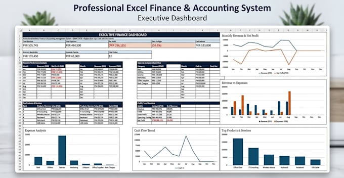 create an excel finance and accounting management system