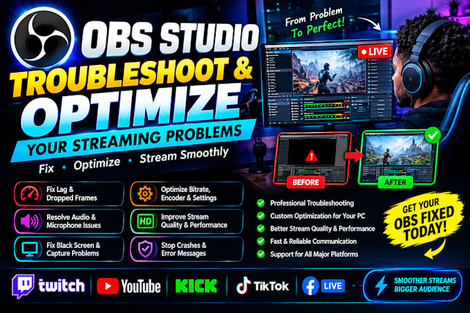 fix troubleshoot and optimize your obs studio streaming problems