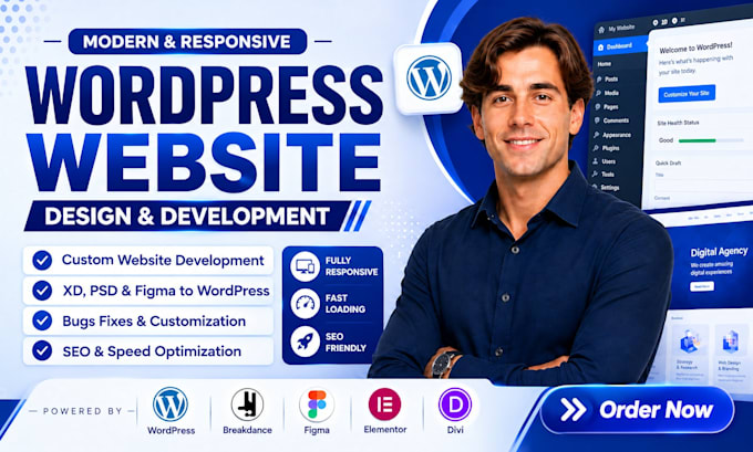build develop fix breakdance builder website design wordpress website redesign