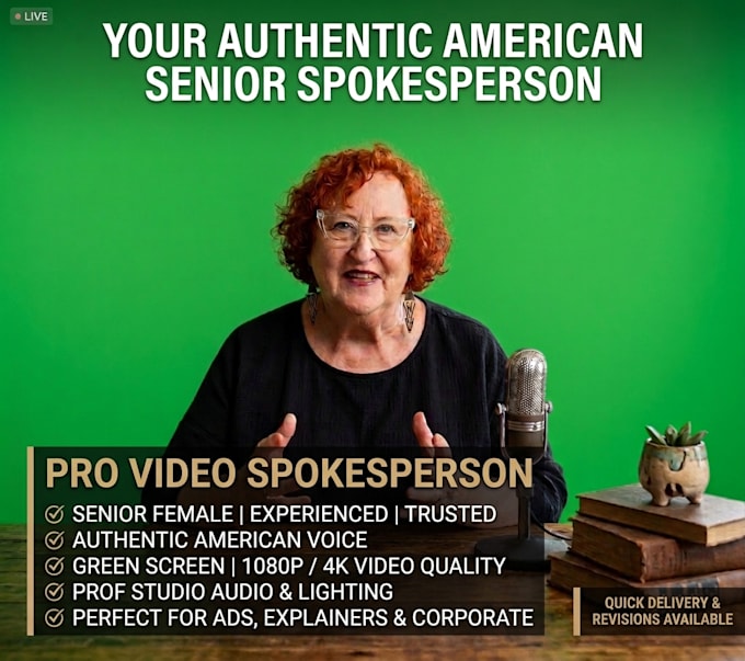 create a high quality green screen spokesperson video