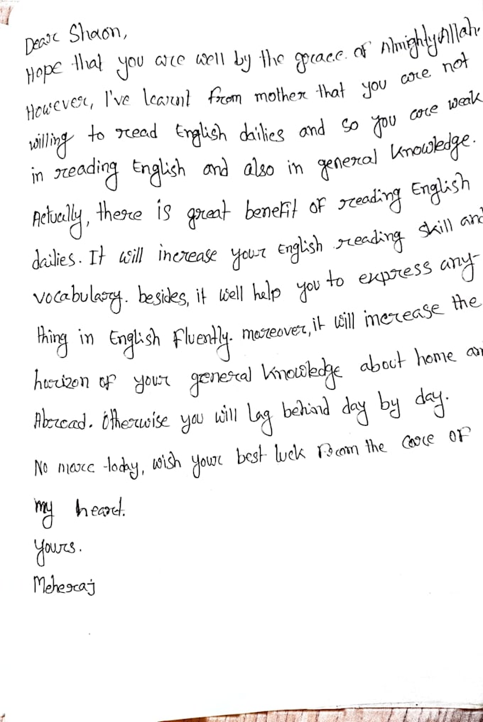 provide neat and beautiful handwritten notes