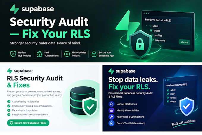 do supabase security audit, fix your rls