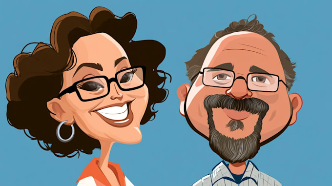 draw a fun and custom caricature portrait