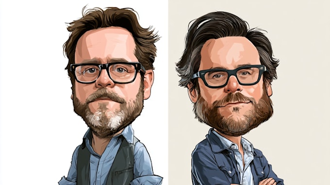 design a professional custom caricature illustration