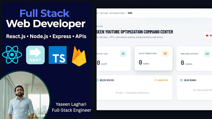 develop modern full stack web application in react node js express