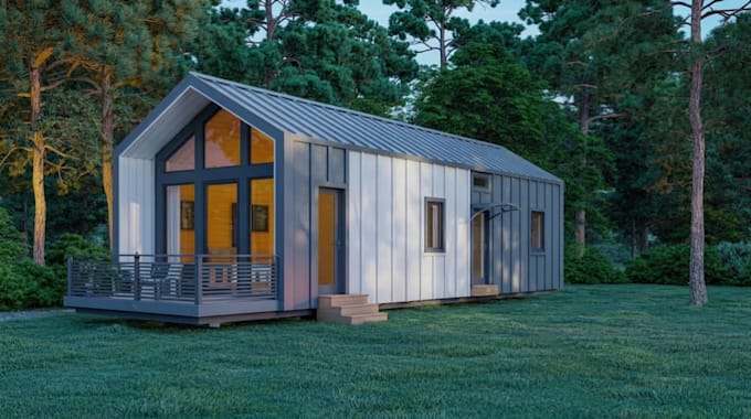 design tiny house, cabin house, cottage, small house and barndominium plan
