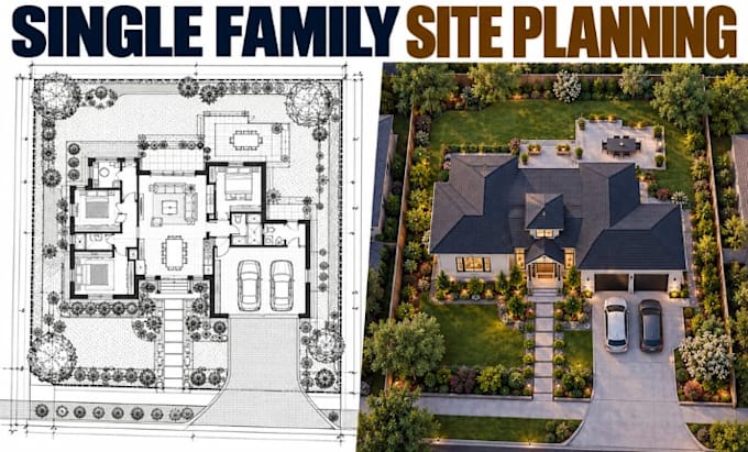 design single family site planning layouts residential development plans