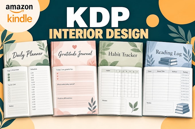 amazon KDP low content book interior journal planner and notebook