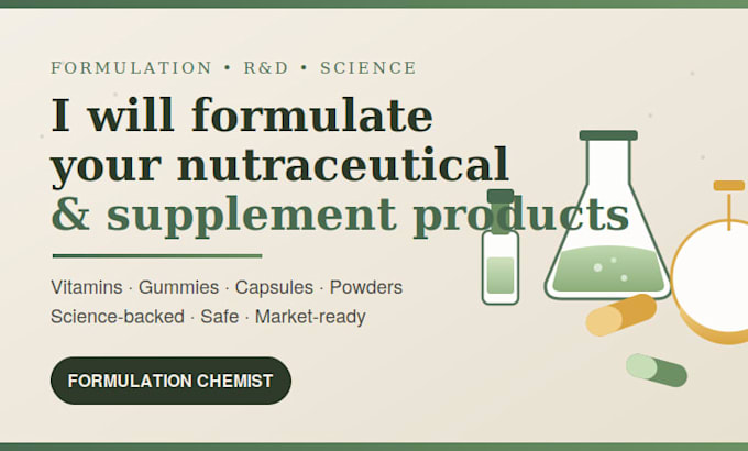 formulate nutraceutical products and supplement formulation