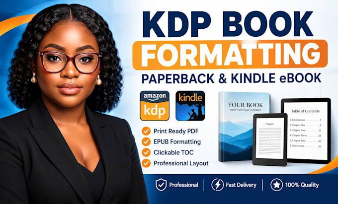 do KDP paperback and ebook formatting for kindle publishing
